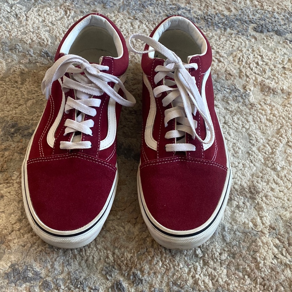 Maroon vans sneakers
